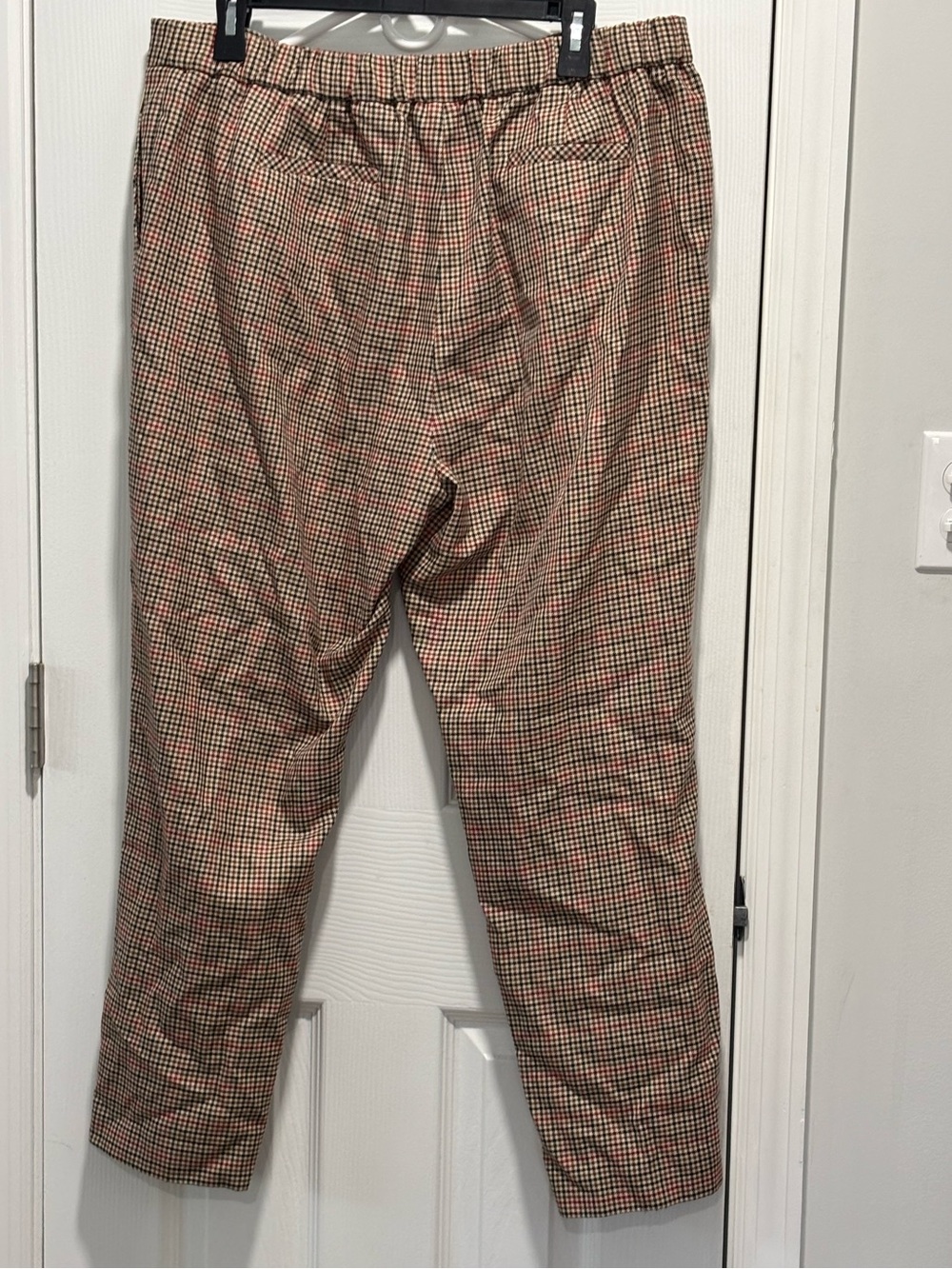 Tommy Hilfiger Brown Glen Plaid Cropped Slim Pants - Picture 4 of 14